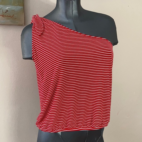 American Eagle Outfitters Tops - AEO soft and sexy tank one shoulder nautical